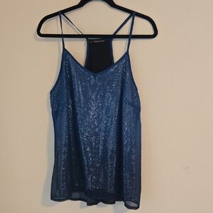 Maurices Blue Sequin Camisole